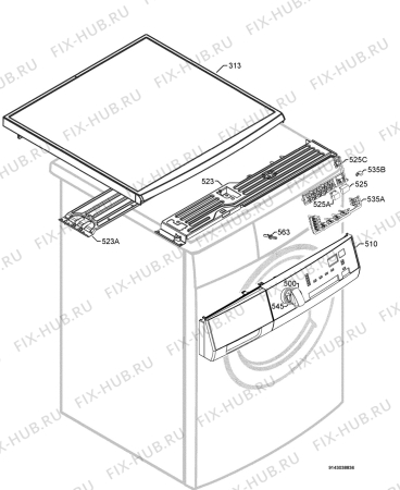 Взрыв-схема стиральной машины Aeg Electrolux LREGINA VERS. SILVER - Схема узла Command panel 037